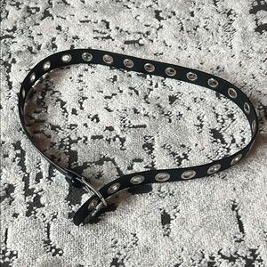 Urban Outfitters Black Belt with Silver Eyelets